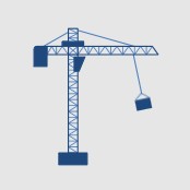 Schematische Darstellung eines Turmdrehkrans